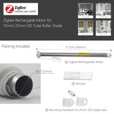 Tuya Alexa Google Home Compatible Zigbee Roller Shade Motor – 17/25/28mm Tube Smart Blinds Motor
